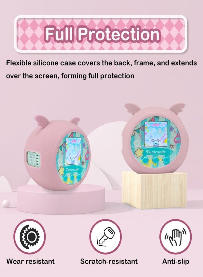 Chanvoo Silicone Case Compatible with Punirunes Interactive Digital Toy - Protective Sleeve with Lanyard (Case Only)-Pink - Image 3
